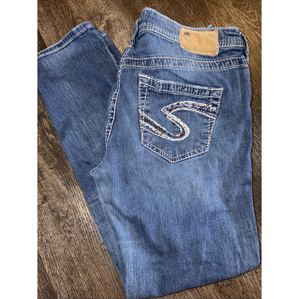 Y2K Silver Jeans Sam Boyfriend Jeans  Blue Womens 29x28